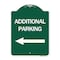 Signmission Additional Parking Sign Left Arrow, Green & White Aluminum Sign, 18" x 24", GW-1824-24350 A-DES-GW-1824-24350 - alternate 1